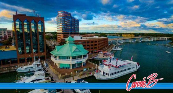 Carrie B docked downtown Hampton.