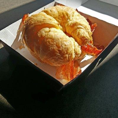 Bacon egg and cheese croissant