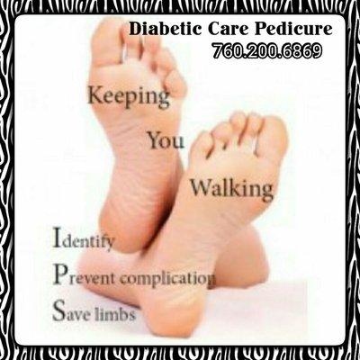 Diabetic Care Pedicure 
for people who suffer from diabetes and neuropathy.