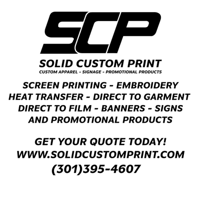 Baltimore-Screen Printing-Embroidery-Heat Transfer Printing-DTF Printing-Custom Apparel-Signage-Promotional Products