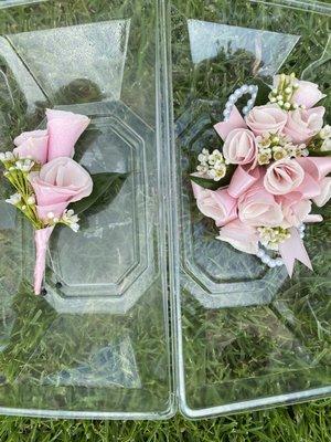 Boutonniere and lovely corsage