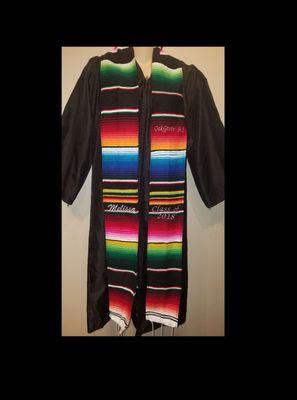 Graduation sarape stoles, sashes