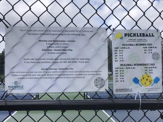 Pickle ball info