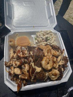 Island big boy plate
Teriyaki chicken/ Teri beef/ kalbi ribs add shrimp