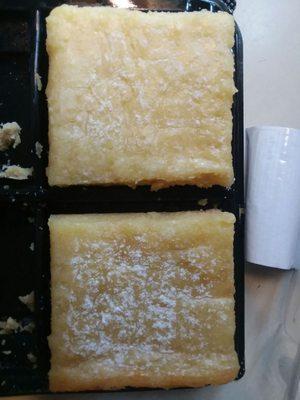 A true guilty pleasure for me. Lemon Squares. They just didn't have the lemon zing/the lemon tartness. Just a lemon flavor.