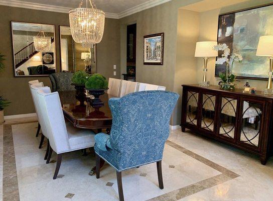 Dining room, designed by Tiffany Amato