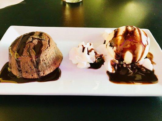 Lava Cake with Ice Cream