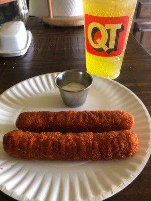 Buffalo sticks and Mountain Dew