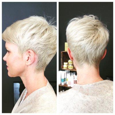 Pixie cut and color by Joel S.