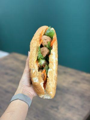 ig: @whatsviveating  | pork meatball banh mi