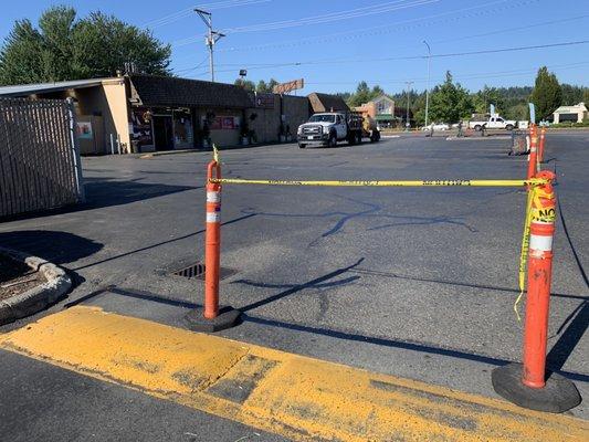 Parking tape off, Tuesday 15 August 2023.