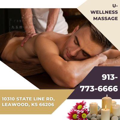 U-Wellness Massage
 10310 State Line Rd, Leawood, KS 66206
 Call us at 913-773-6666