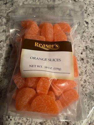 Orange Slices. This is one of the items you can purchase in the "bulk" section.