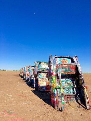 Cadillac Ranch about 2 miles west of Rt66