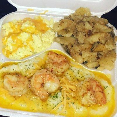 SHRIMP AND GRITS EGGS POTATOES