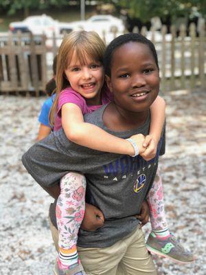 Multi-age classrooms allow children to work at their own pace.