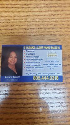 Founder/CEO 
Of Legal & Secretarial Services of Ventura County