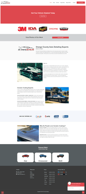 Screenshot of website I completed for gcsautodetailing.com