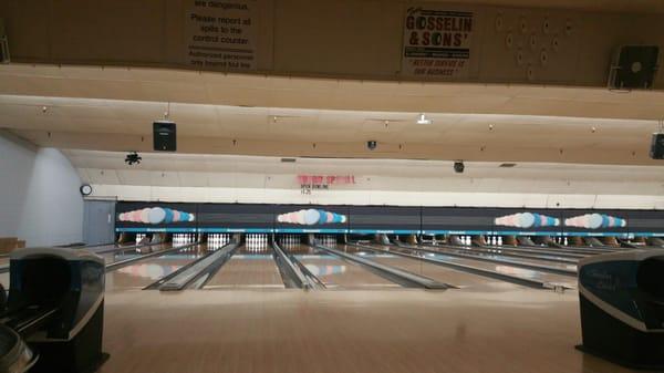 Bowling lanes.