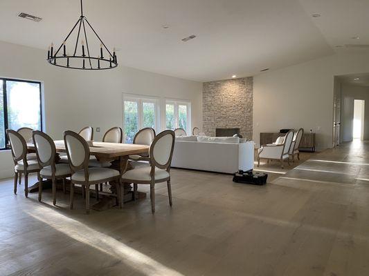 Dining room and living room