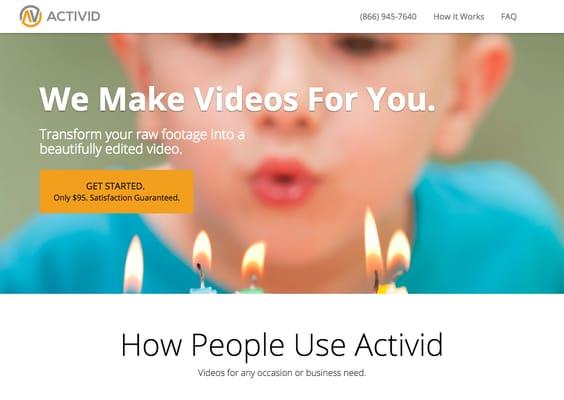 Activid homepage