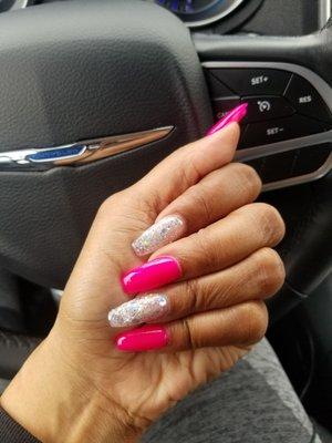 Hot Pink Punch with Glitter big & small