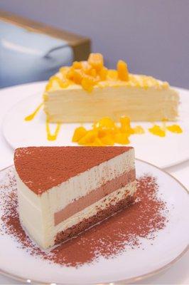 Tiramisu Cake and S5. Alphonso Mango Mille Cake