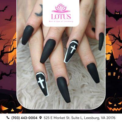 Transform your nails into a Halloween masterpiece at Lotus Nail & Spa of Leesburg