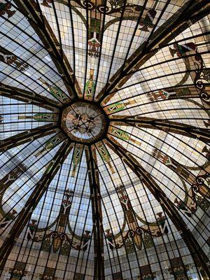 The beautiful art glass dome.