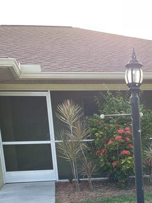 Old gutters that were painted. I never knew you shouldn't paint gutters because of a coating that prevents mold and mildew.