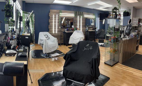 Step into our clean, contemporary space, where style and comfort converge for your ultimate grooming session.