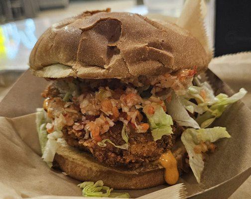 Nashville hot fried chicken sandwich