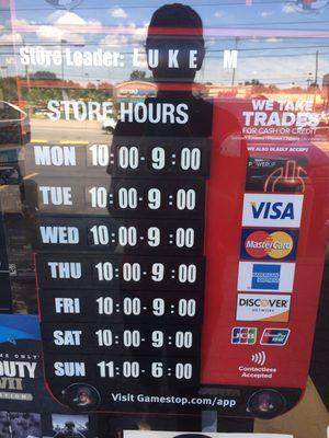 Store Hours