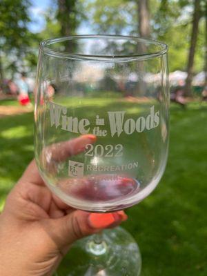 Wine in the woods wine glass