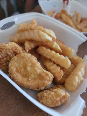 Chicken nuggets with fries so good