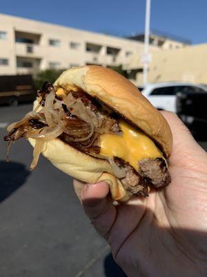 Fried onion burger (double)