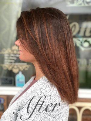 Reddish balayage