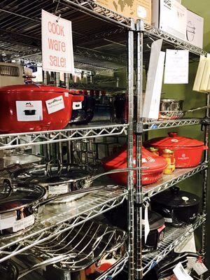 Cook ware sale. Large selection of stainless, non-stick, and even copper pots.