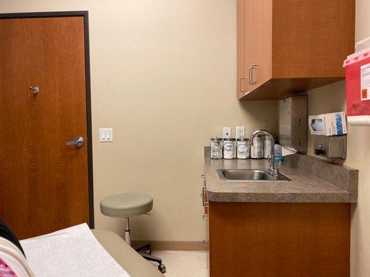 Medical evaluation room.