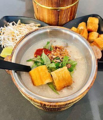 Congee and chinese donuts