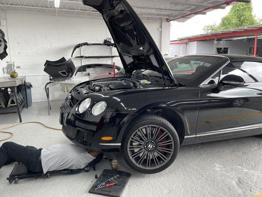 Bentley Continental GT collision repair