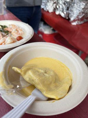 Crab and lobster ravioli from Alfio's