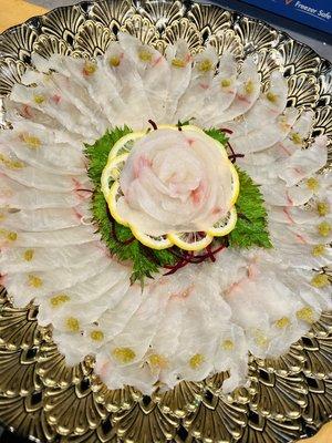 Halibut sashimi