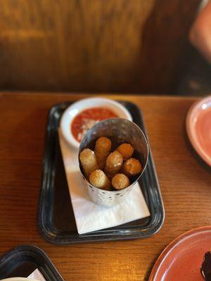 Mozzarella sticks from happy hour