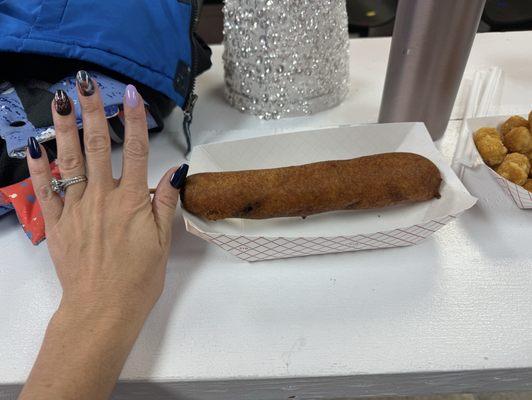 Delicious corn dogs! Footlong or longer!