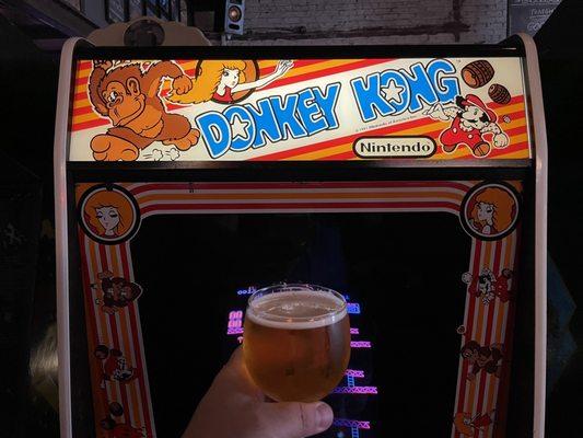 Pipeworks Brewing's "Ninja vs. Unicorn" (Double IPA) with 'Donkey Kong'