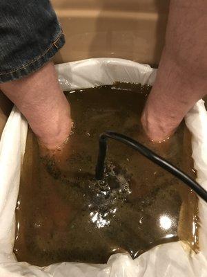 Results from a Detox foot bath, gross but amazing !! How toxic are YOU???