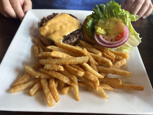 Lunch special -Cheeseburger and fries