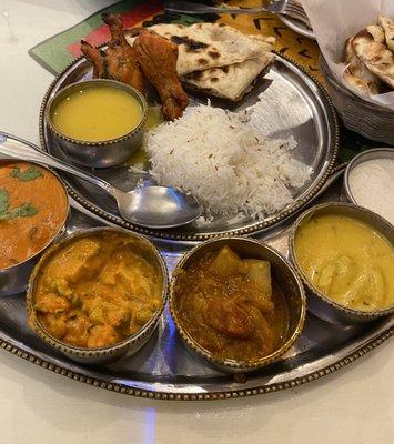 Chicken thali lunch special