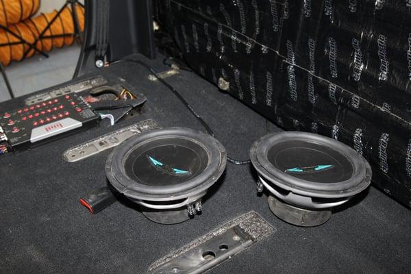 Full size 10" subwoofers going into 2016 Toyota Tundra CrewMax 1794 Edition